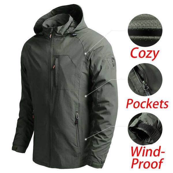 men's jackets 2022 outdoor hiking waterproof hooded windbreaker coat autumn new casual jacket tactics military 5xl y2302, Black;brown
men's jackets 2022 outdoor hiking waterproof hooded windbreaker coat autumn new casual jacket tactics military 5xl y2302, Black;brown