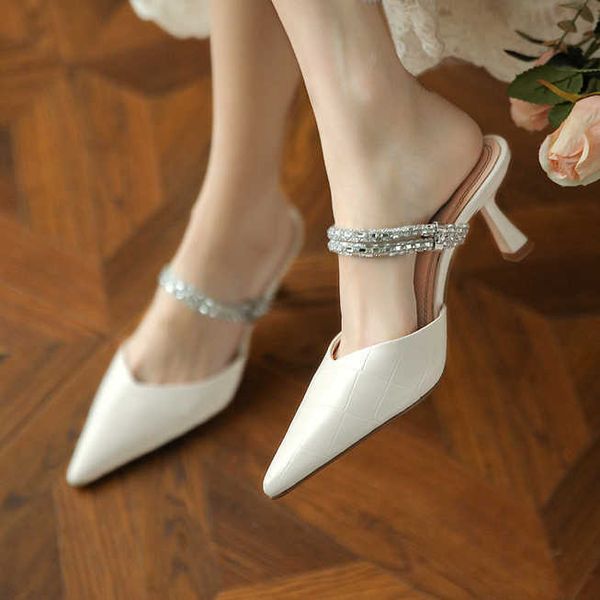 new lady sandals for women baotou wear thin heels, pointed high heels and rhinestone slippers shoes, Black
new lady sandals for women baotou wear thin heels, pointed high heels and rhinestone slippers shoes, Black