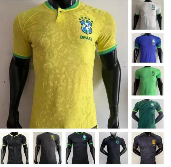 22 23 brasil neres soccer jerseys player version 2022 2023 raphinha casemiro camiseta de futebol brazils g.jesus antony vini jr. national te, Black;yellow
22 23 brasil neres soccer jerseys player version 2022 2023 raphinha casemiro camiseta de futebol brazils g.jesus antony vini jr. national te, Black;yellow