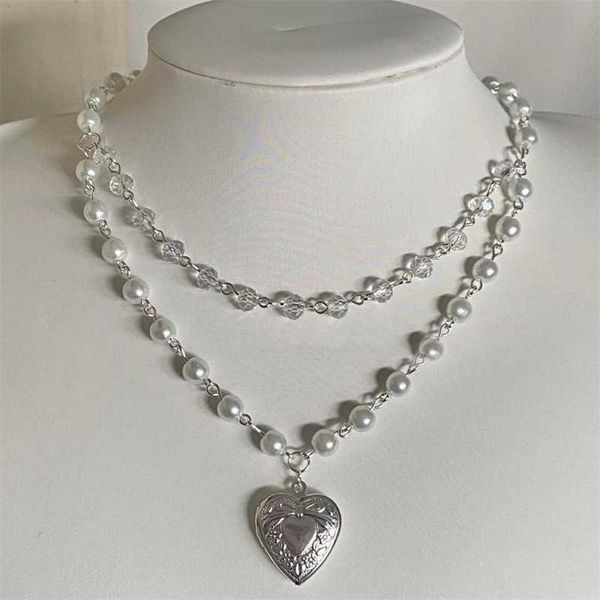 pendant s handmade fairy core victorian double layered pearl crystal locket y2k indie jewelry pixie fairycore rosary necklace 0206, Silver
pendant s handmade fairy core victorian double layered pearl crystal locket y2k indie jewelry pixie fairycore rosary necklace 0206, Silver