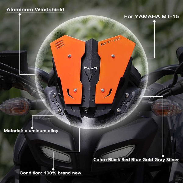 mklightech for yamaha mt-15 mt15 2019 2020 2021 mt-125 motorcycle aluminum windscreen deflector extention kit windshield fairing 0203
mklightech for yamaha mt-15 mt15 2019 2020 2021 mt-125 motorcycle aluminum windscreen deflector extention kit windshield fairing 0203