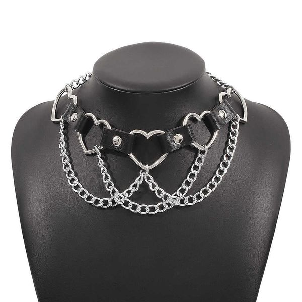 pendant necklaces punk chain choker necklace for women goth chokers black leather collar gothic jewelry fashion accessories 0206, Silver
pendant necklaces punk chain choker necklace for women goth chokers black leather collar gothic jewelry fashion accessories 0206, Silver