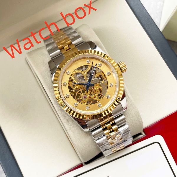 men's watch hollowed out design automatic mechanical outdoor women's watch 40mm watch gold dial with 316l stainless steel strap sa, Slivery;brown
men's watch hollowed out design automatic mechanical outdoor women's watch 40mm watch gold dial with 316l stainless steel strap sa, Slivery;brown