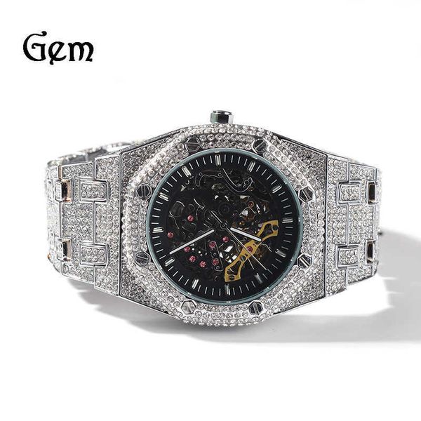 men's hip hop full of diamonds skeleton through the bottom mechanical watch fashion personality new men's watches 0206, Slivery;brown
men's hip hop full of diamonds skeleton through the bottom mechanical watch fashion personality new men's watches 0206, Slivery;brown
