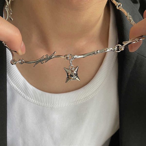 pendant thorns stainless steel chain choker necklace hip-hop gothic punk style little brambles necklaces charm trend jewelry gift 0206, Silver
pendant thorns stainless steel chain choker necklace hip-hop gothic punk style little brambles necklaces charm trend jewelry gift 0206, Silver