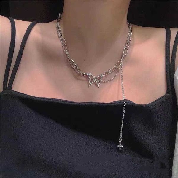 pendant necklaces trendy butterfly tassel necklace hollow clavicle chain simple ladies temperament jewelry gift para mujer collares 0206, Silver
pendant necklaces trendy butterfly tassel necklace hollow clavicle chain simple ladies temperament jewelry gift para mujer collares 0206, Silver