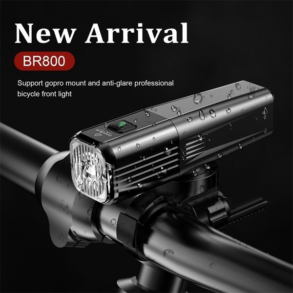 bike lights towild br800 800 lumens bicycle headlight flashlight usb charging mountain bike riding equipment 230204