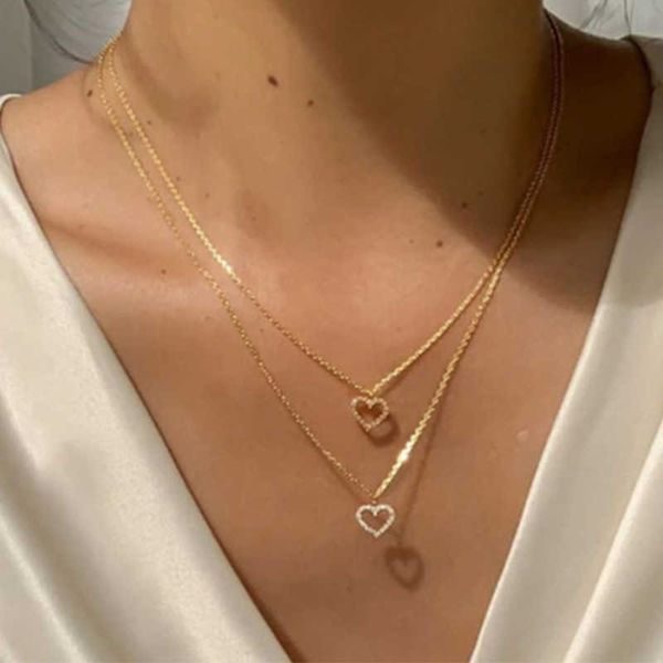 cute necklace for women 2022 new trend jewelry creative double layer chain love heart pendant necklaces fashion party gift 0206, Silver
cute necklace for women 2022 new trend jewelry creative double layer chain love heart pendant necklaces fashion party gift 0206, Silver