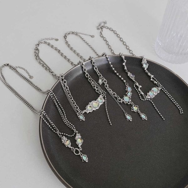 necklaces 90s punk moonstone pendant lrregular chain collares aesthetic necklace for women vintage y2k jewelry 2022 accessories 0206, Silver
necklaces 90s punk moonstone pendant lrregular chain collares aesthetic necklace for women vintage y2k jewelry 2022 accessories 0206, Silver