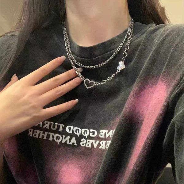 pendant heart clavicle double for women charms sweet s woman design kpop necklace silver color korean fashion jewelry 0206
pendant heart clavicle double for women charms sweet s woman design kpop necklace silver color korean fashion jewelry 0206