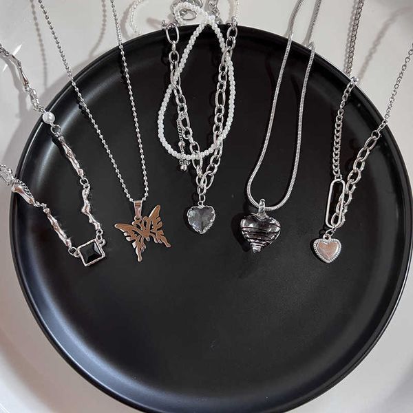 necklaces vintage 90s pearl double layer love butterfly pendant choker necklace for men women gothic hip hop geometric glass chain jewelry 0, Silver
necklaces vintage 90s pearl double layer love butterfly pendant choker necklace for men women gothic hip hop geometric glass chain jewelry 0, Silver