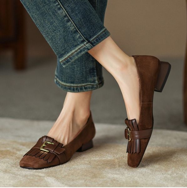 tassel fringe buckle loafers women muller shoes office shoes suede single lady flats, Black
tassel fringe buckle loafers women muller shoes office shoes suede single lady flats, Black