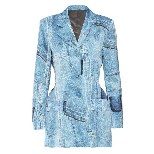 women blue printed hollow out denim blazer new lapel long sleeve loose fit jacket fashion tide spring autumn 2023 coat w344, White;black
women blue printed hollow out denim blazer new lapel long sleeve loose fit jacket fashion tide spring autumn 2023 coat w344, White;black