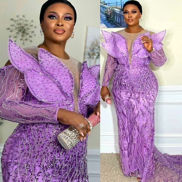 2023 arabic aso ebi mermaid lilac prom dresses beaded sequined lace evening formal party second reception birthday engagement gowns dress zj, Black
2023 arabic aso ebi mermaid lilac prom dresses beaded sequined lace evening formal party second reception birthday engagement gowns dress zj, Black