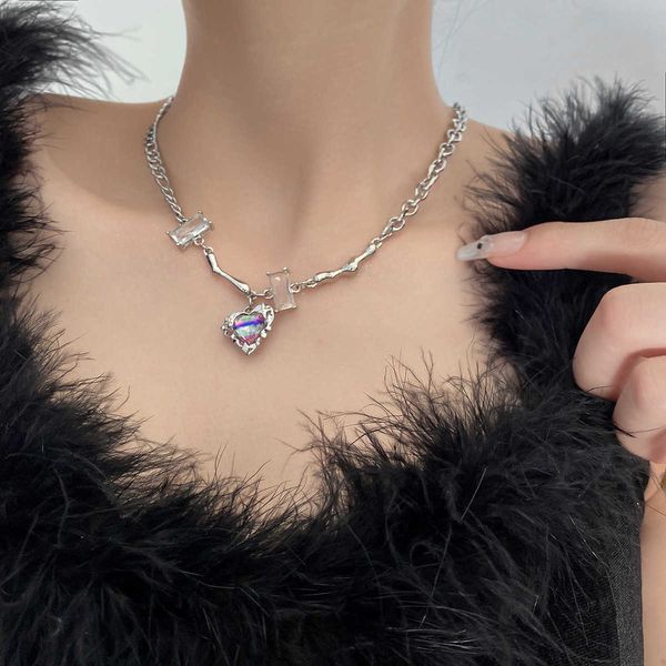 pendant necklaces stainless steel love transparent zircon necklace female sweet cool girl hip hop ins fashion design collar chain accessorie, Silver
pendant necklaces stainless steel love transparent zircon necklace female sweet cool girl hip hop ins fashion design collar chain accessorie, Silver