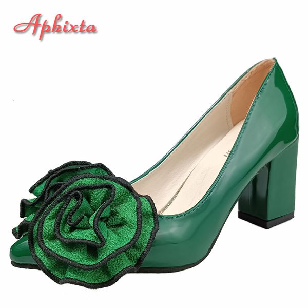 dress shoes aphixta 7cm square heel patent leather shoes women pumps dark green flowers officile pointed toe plus size 49 50 230204, Black
dress shoes aphixta 7cm square heel patent leather shoes women pumps dark green flowers officile pointed toe plus size 49 50 230204, Black