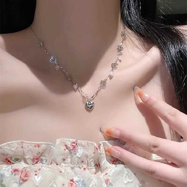 necklaces kpop hollow heart pendant necklace for women 2022 titanium steel clavicle chain y2k jewelry fashion girl accessories 0206, Silver
necklaces kpop hollow heart pendant necklace for women 2022 titanium steel clavicle chain y2k jewelry fashion girl accessories 0206, Silver