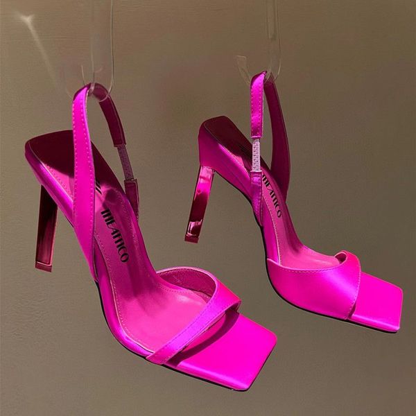 genuine the attico silk sandals square toe solid color real leather high heels slippers ankle wrap outdoor ladies party shoe summer, Black
genuine the attico silk sandals square toe solid color real leather high heels slippers ankle wrap outdoor ladies party shoe summer, Black