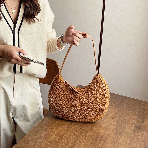shoulder bags lamb wool bag for women in autumn and winter new simple versatile h with one shoulder armpit plush crescent tooth
shoulder bags lamb wool bag for women in autumn and winter new simple versatile h with one shoulder armpit plush crescent tooth