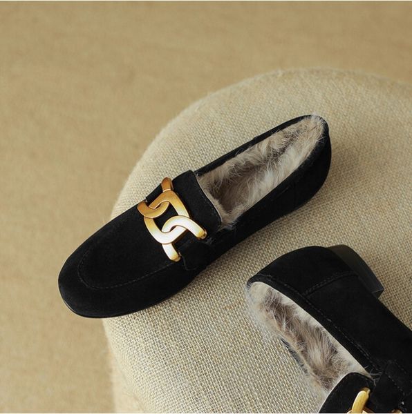 gold buckle fur flats fashion driving loafers suede leather casual shoes women outdoor shoe, Black
gold buckle fur flats fashion driving loafers suede leather casual shoes women outdoor shoe, Black