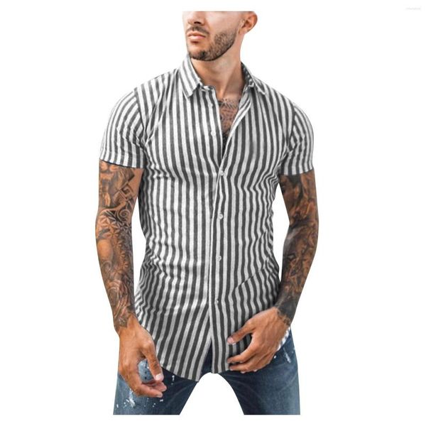 men's casual shirts slim fit dress shirt for men spring summer striped short sleeve vintage blouse blusas masculinas moda, White;black
men's casual shirts slim fit dress shirt for men spring summer striped short sleeve vintage blouse blusas masculinas moda, White;black