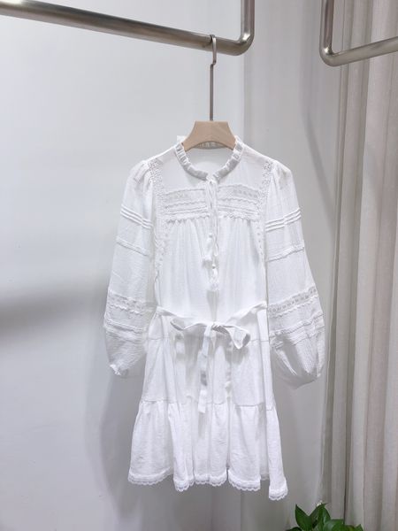 2023 spring dress,heavy duty embroidery water soluble hollow lace collar lace up lantern sleeve, Black;gray
2023 spring dress,heavy duty embroidery water soluble hollow lace collar lace up lantern sleeve, Black;gray
