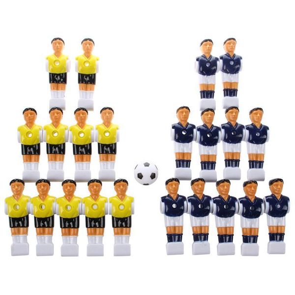 22pcs foosball table guys man soccer player part yellowroyal blue with ball 230206
22pcs foosball table guys man soccer player part yellowroyal blue with ball 230206