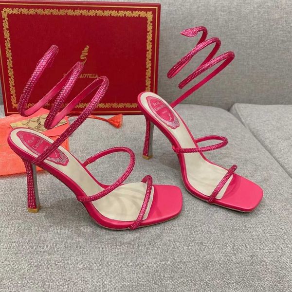 rhinestones-studded caovilla cleo rene stiletto sandals 95mm square head snake strass ankle wraparound stiletto women's high heels luxu, Black
rhinestones-studded caovilla cleo rene stiletto sandals 95mm square head snake strass ankle wraparound stiletto women's high heels luxu, Black