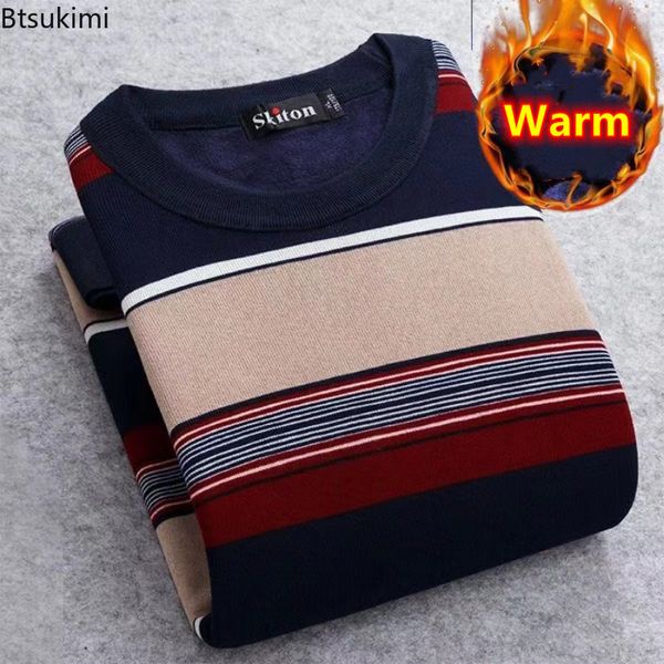men's sweaters fleece fashion striped thick cotton pullovers male outfit vintage o neck coat man 230206, White;black
men's sweaters fleece fashion striped thick cotton pullovers male outfit vintage o neck coat man 230206, White;black