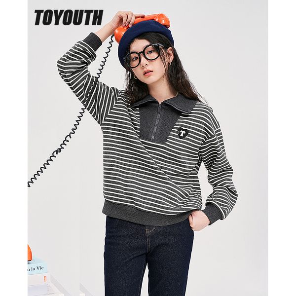 men's hoodies sweatshirts toyouth women winter long sleeve polo neck with zipper striped embroidery casual streetwear pullover 230206, Black
men's hoodies sweatshirts toyouth women winter long sleeve polo neck with zipper striped embroidery casual streetwear pullover 230206, Black