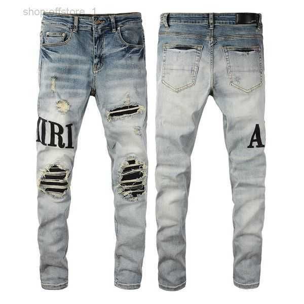 2022ss new european and american men's designer hip-hop jeans high street fashion tide brand cycling motorcycle wash patch letter loose, Blue
2022ss new european and american men's designer hip-hop jeans high street fashion tide brand cycling motorcycle wash patch letter loose, Blue