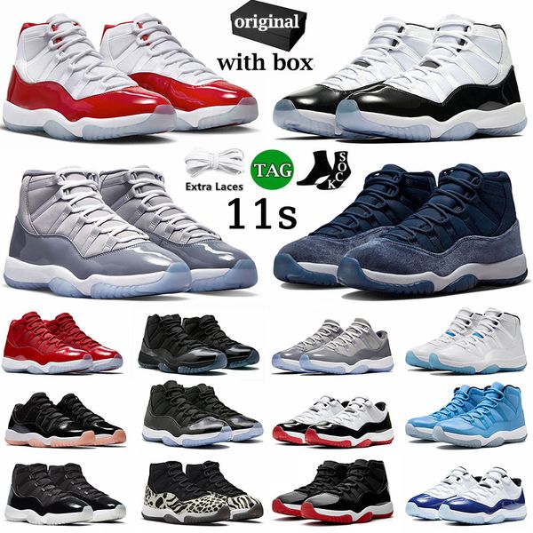 cherry 11 11s mens jumpman basketball shoes cool grey cap and gown gym red legend blue space jam unc jubilee bred concord midnight navy low