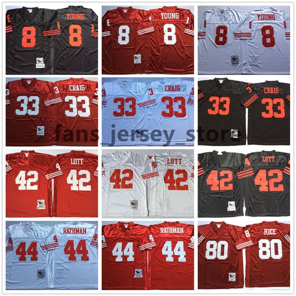 vintage football jerseys 8 steve young 33 roger craig 42 ronnie lott 44 tom rathman 80 jerry rice stitched shirts, Black;red
vintage football jerseys 8 steve young 33 roger craig 42 ronnie lott 44 tom rathman 80 jerry rice stitched shirts, Black;red