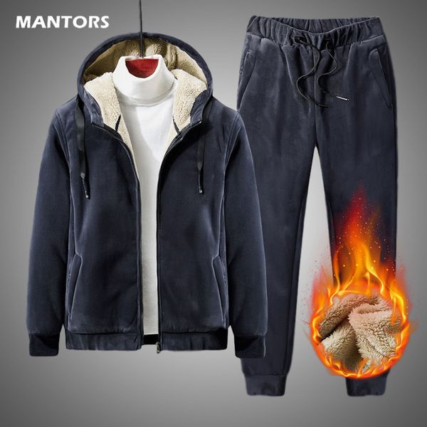 men's tracksuits cashmere suit winter men tracksuit fleece warm hoodie pants clothing winter casual men set plus size velvet 2 pieces s, Gray
men's tracksuits cashmere suit winter men tracksuit fleece warm hoodie pants clothing winter casual men set plus size velvet 2 pieces s, Gray