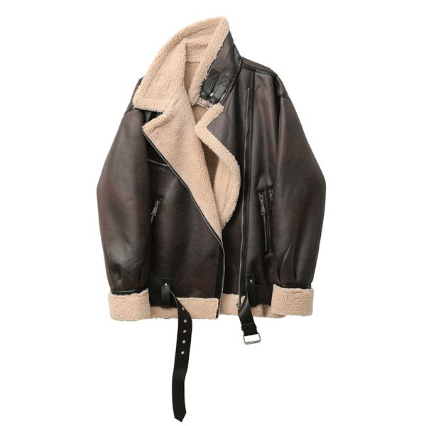 women's jackets zvri womens autumn and winter thickened warm belt double sided long jacket motorcycle 230206, Black;brown
women's jackets zvri womens autumn and winter thickened warm belt double sided long jacket motorcycle 230206, Black;brown