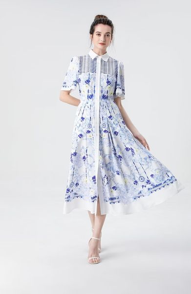 new runway dress 2023 early spring new women's shirt printed short sleeve fashion single breasted mid-waist beach holiday dress, Black
new runway dress 2023 early spring new women's shirt printed short sleeve fashion single breasted mid-waist beach holiday dress, Black