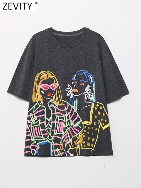 women's t-shirt zevity women fashion front contrast color patchwork beauty print casual t shirt female short sleeve chic streetwear t2, White
women's t-shirt zevity women fashion front contrast color patchwork beauty print casual t shirt female short sleeve chic streetwear t2, White