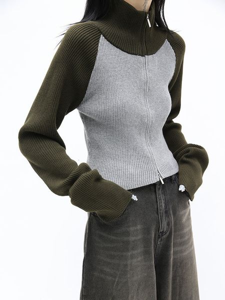 women's knits tees cropped cardigan women sweater fashion korean knitwears patchwork turtleneck tunic jackets sueter mujer sweaters coa, White
women's knits tees cropped cardigan women sweater fashion korean knitwears patchwork turtleneck tunic jackets sueter mujer sweaters coa, White