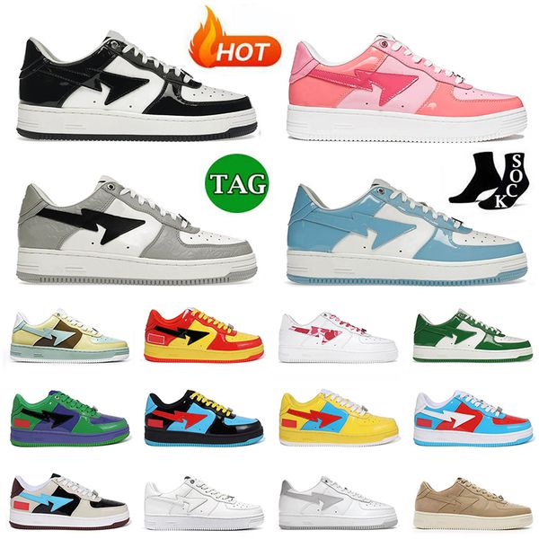 designer sk8 sta running shoes for men women black white panda color camo combo pink blue patent grey beige abc camo trainers outdoor sneake, White;red
designer sk8 sta running shoes for men women black white panda color camo combo pink blue patent grey beige abc camo trainers outdoor sneake, White;red