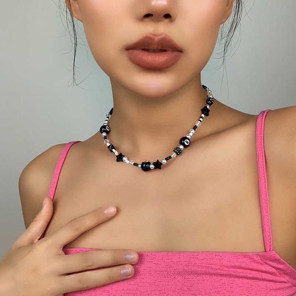 pendant s trendy black pentagram dice pearl for women girl cute colorful beaded choker butterfly heart drop necklace jewelry gift 0206, Silver
pendant s trendy black pentagram dice pearl for women girl cute colorful beaded choker butterfly heart drop necklace jewelry gift 0206, Silver