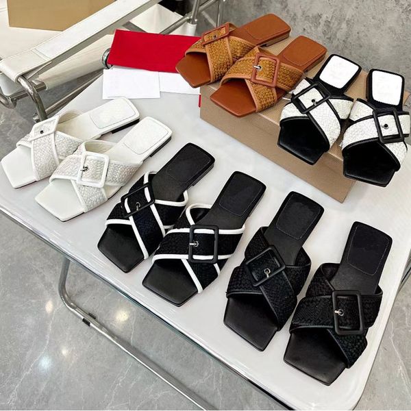 women flat cross buckle slippers for summer casual wear leather beach heel sandal plaid decor black/white/reddish brown custom writting welc
women flat cross buckle slippers for summer casual wear leather beach heel sandal plaid decor black/white/reddish brown custom writting welc