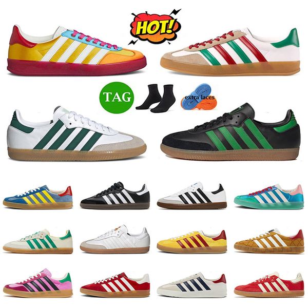 luxury men women casual shoes samba gazelle sneakers vegan mexico monogram pink velvet green suede black white gum designer trainers sports, White;red
luxury men women casual shoes samba gazelle sneakers vegan mexico monogram pink velvet green suede black white gum designer trainers sports, White;red