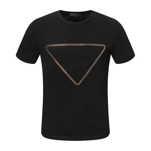 brand men's t-shirts pull-down triangle label spring summer short sleeve chest letter printed round neck t-shirt versatile loose casual, White;black
brand men's t-shirts pull-down triangle label spring summer short sleeve chest letter printed round neck t-shirt versatile loose casual, White;black