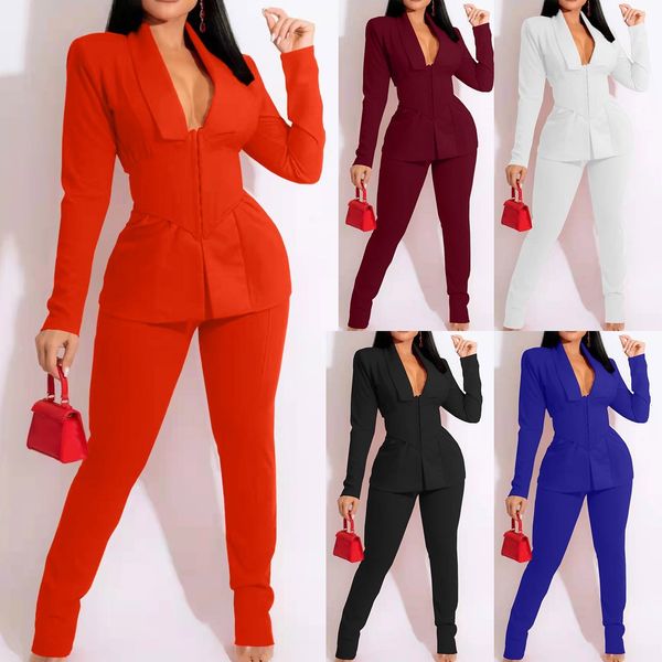 womens two piece pants lapels suit set office business long sleeve formal jacket pant slim fit curvy straight leg 230207, White
womens two piece pants lapels suit set office business long sleeve formal jacket pant slim fit curvy straight leg 230207, White