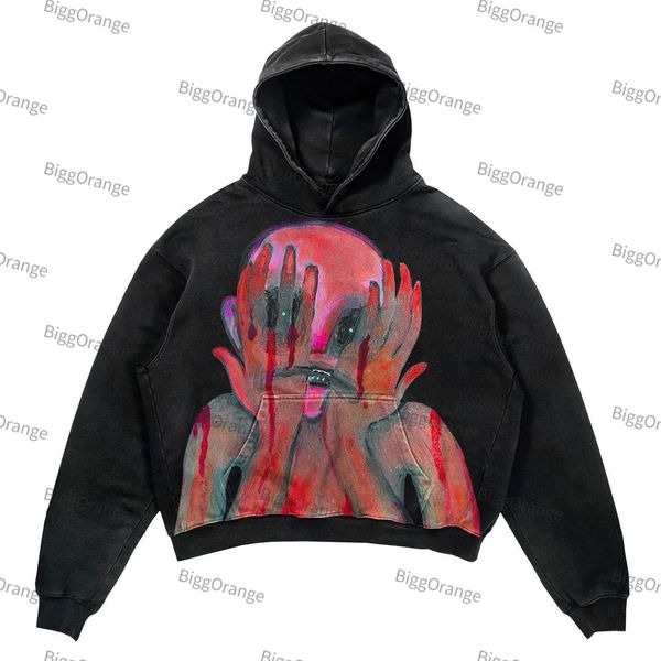 men's hoodies sweatshirts autumn and winter fashion retro hooded sweater loose casual printed hiphop men women shirts kill demon 230206, Black
men's hoodies sweatshirts autumn and winter fashion retro hooded sweater loose casual printed hiphop men women shirts kill demon 230206, Black
