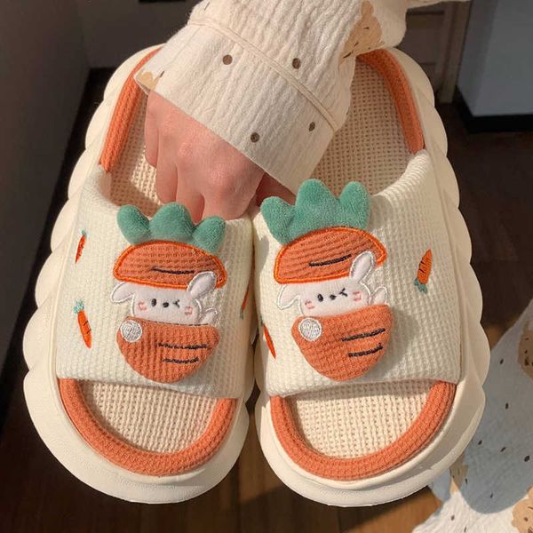slippers 2022 new cute cartoon bunny cotton linen women summer breathable platform slides floor mute kawaii flip flops y2302, Black
slippers 2022 new cute cartoon bunny cotton linen women summer breathable platform slides floor mute kawaii flip flops y2302, Black