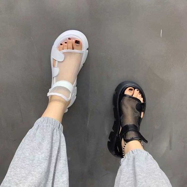 slippers sandals women 2022 summer new fashion thick-bottomed breathable eugene yarn mesh magic paste roman sandals hook loop y2302, Black
slippers sandals women 2022 summer new fashion thick-bottomed breathable eugene yarn mesh magic paste roman sandals hook loop y2302, Black