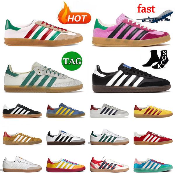 new samba men women running shoes sambas vegan gazelles designer trainers pink velvet wales bonner cream green monogram gazelle sneakers out, White;red
new samba men women running shoes sambas vegan gazelles designer trainers pink velvet wales bonner cream green monogram gazelle sneakers out, White;red