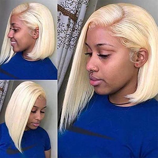 13x4 virgin hair transparent lace front wig bob straight #613 150% density, Black;brown
13x4 virgin hair transparent lace front wig bob straight #613 150% density, Black;brown