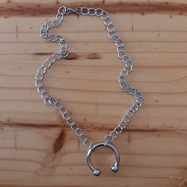 hip hop punk metal c type pendant necklaces for men women gift fashion jewelry cool horseshoe nail chokers nightclub dancing new 0206, Silver
hip hop punk metal c type pendant necklaces for men women gift fashion jewelry cool horseshoe nail chokers nightclub dancing new 0206, Silver